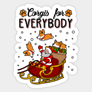 Corgis For Everybody Christmas Sweater Sticker